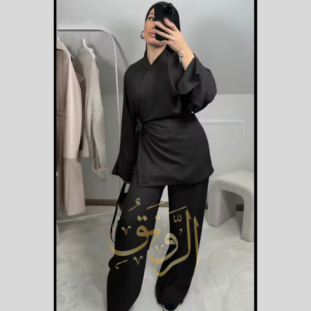 Ensemble Princesse Chic À 2 Pcs En Crêpe Froissé