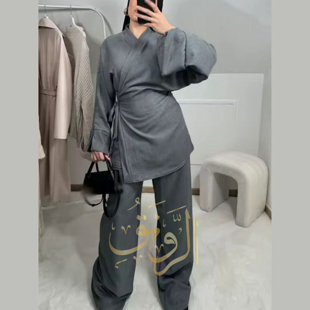 Ensemble Princesse Chic À 2 Pcs En Crêpe Froissé