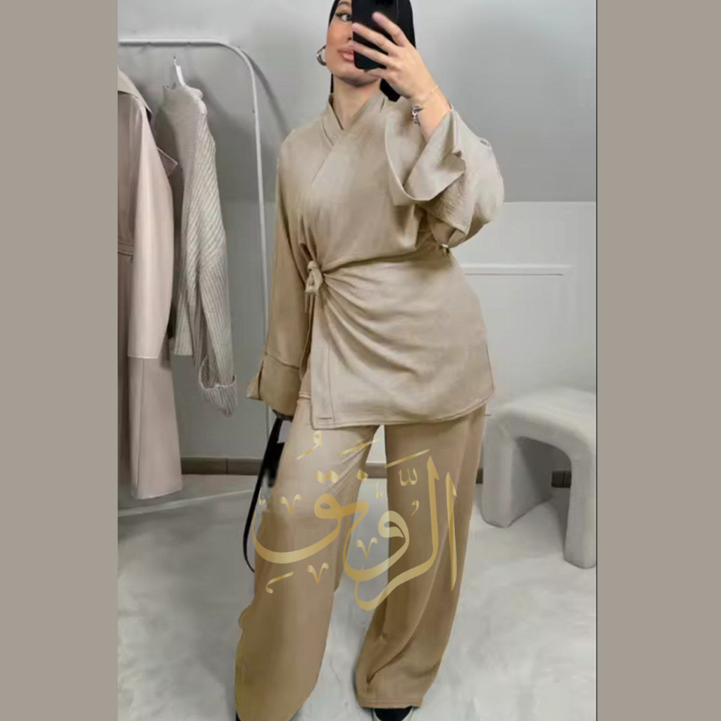 Ensemble Princesse Chic À 2 Pcs En Crêpe Froissé