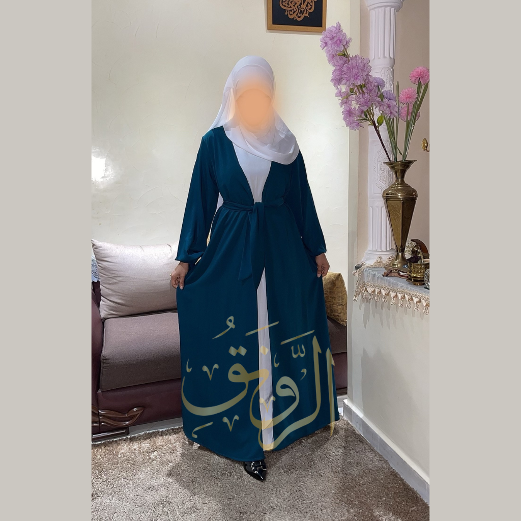 Robe Ameerah En Crêpe De Soie À 2 Pcs Avec Ceinture