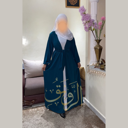 Robe Ameerah En Crêpe De Soie À 2 Pcs Avec Ceinture