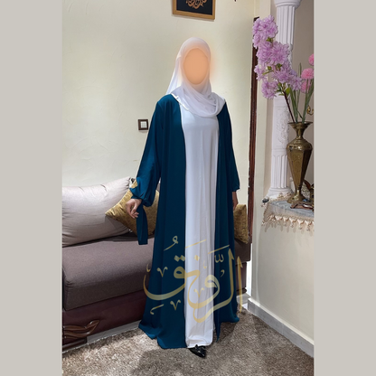Robe Ameerah En Crêpe De Soie À 2 Pcs Avec Ceinture
