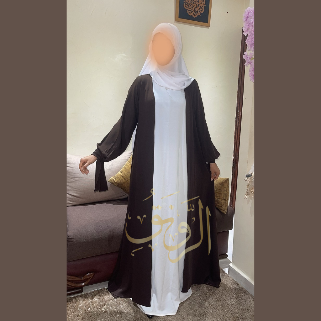 Robe Ameerah En Crêpe De Soie À 2 Pcs Avec Ceinture