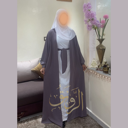 Robe Ameerah En Crêpe De Soie À 2 Pcs Avec Ceinture